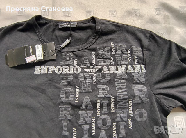 Мъжка тениска Emporio Armani, снимка 3 - Тениски - 52042315