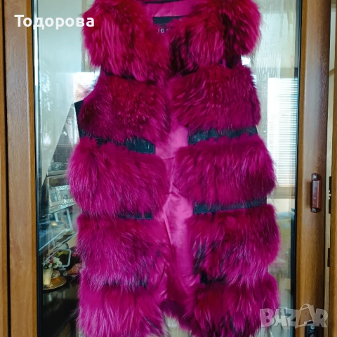 Нов елек естествен косъм , снимка 3 - Елеци - 52311824