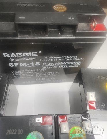 Акумулатори  оловни батерии RAGGIE 4, 6, 9 и 12V, 1- 18 Ah за соларни системи, електропастири други, снимка 2 - Друга електроника - 40000684