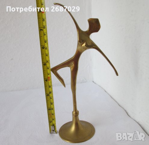 Балерина - метал месинг бронз фигура статуетка, пластика, снимка 9 - Статуетки - 39490028