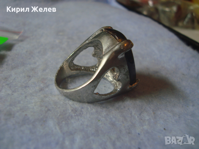 ПОСРЕБРЕН БЕЛ-ЕПОК Стил КРАСИВ СКЪПОЦЕНЕН АРТ ПРЪСТЕН ЮВЕЛИРНО ШЛИФОВАНО НАТУРАЛНО ТИГРОВО ОКО 26615, снимка 11 - Пръстени - 36392576