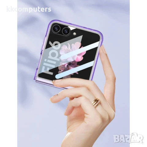 Samsung Galaxy Z Flip7 FE 5G / Z Flip6 5G PC Калъф с протектор от закалено стъкло , снимка 7 - Калъфи, кейсове - 51415533