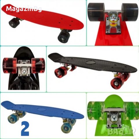 Скейтборд Penny board* LED Пениборд Светещи Колела * Пени Борд , снимка 6 - Скейтборд, ховърборд, уейвборд - 38697773