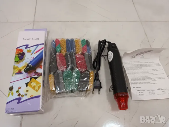 Комплект пистолет за горещ въздух + 1060бр термошлаухи, снимка 3 - Други инструменти - 48730283