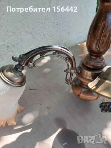 Полюлеи тройка кована мед.Винтидж., снимка 2 - Антикварни и старинни предмети - 51602734