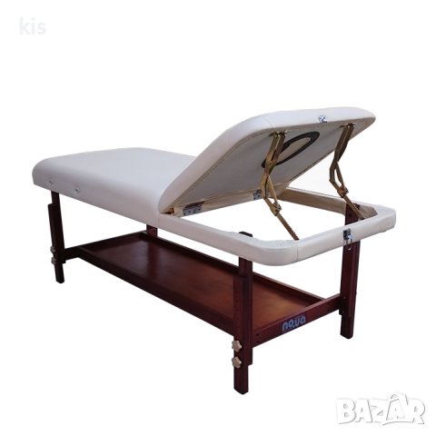 Стационарно дървено легло за масаж NV39 Plus, Бежов - МОСТРА С КОЗМЕТИЧЕН ДЕФЕКТ!, снимка 2 - Кушетки - 41598406