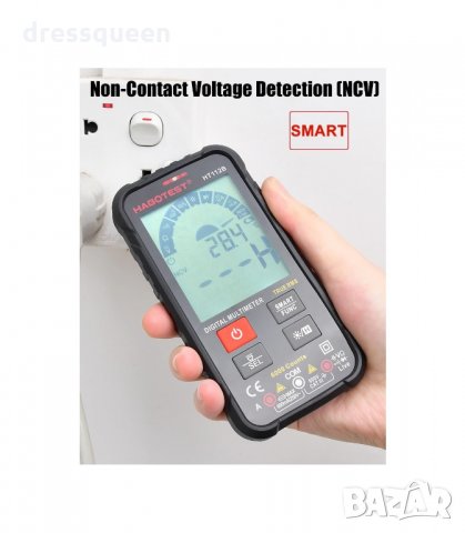  HT112B Цифров мултицет с голям екран, снимка 3 - Други инструменти - 34251091