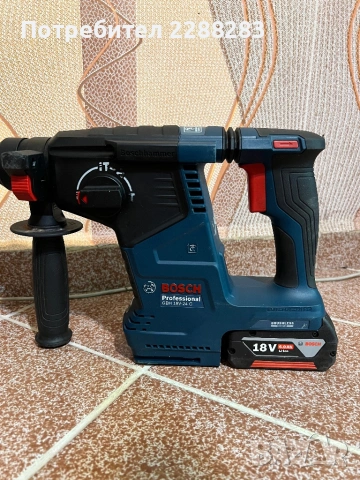 Нов-модел Бош BOSCH Professional GBH 18V-24 C, SDS , с 6А батерия,