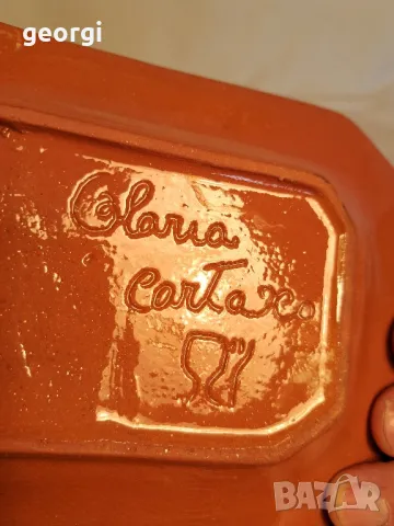 малко керамично изрисувано плато  23/1, снимка 5 - Декорация за дома - 49302936