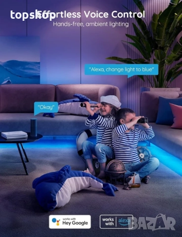 Нова интелигентна RGB LED лента Govee H6110, Wi-Fi, Bluetooth, Музикална синхронизация, Цветна..., снимка 3 - Лед осветление - 51792873