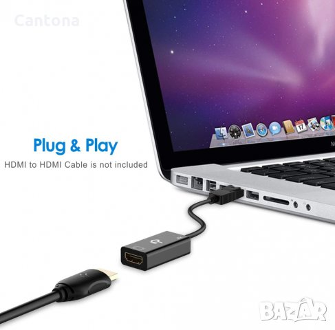 Преходник Rankie DisplayPort (DP) към 4K HDMI, 30 см, снимка 5 - Кабели и адаптери - 35691968