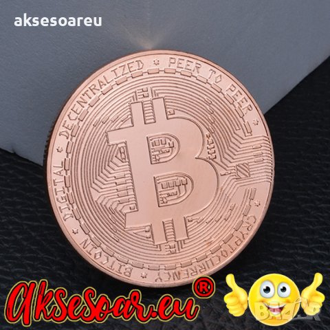 Позлатена биткойн монета за колекция сувенири за познавачи на Bit Coin криптовалутата метална физиче, снимка 12 - Нумизматика и бонистика - 42191792