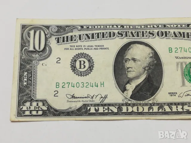 10 долара от 1974 г., снимка 3 - Нумизматика и бонистика - 50435677