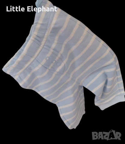 Джогерче за 3-6 мес момченце бяло и светло синьо райе 3 имит копчета,Англия/ново