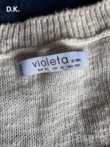 Дамска блуза violeta by MANGO-по етикет е 3хл. Гръдна обиколка-120см,разтяга се над 160см. , снимка 2 - Блузи с дълъг ръкав и пуловери - 53869034