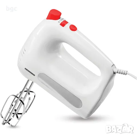 НОВ Ръчен миксер Heinner Hm-3006WH, 300 W, 6 скорости, Бял - 36 МЕСЕЦА ГАРАНЦИЯ , снимка 3 - Миксери - 49170923