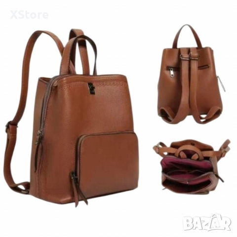 Елегантна и удобна раница с три прегради – перфектна за всеки ден, снимка 10 - Раници - 52585837