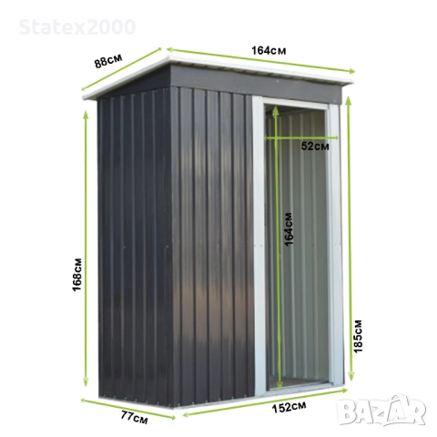Градинска Барака ,стоманена,цвят антрацит, снимка 18 - Други - 46382410