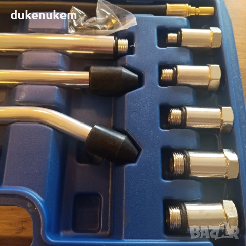 Комплект за измерване на компресия и тест за течове в цилиндрите – 11 части, снимка 8 - Аксесоари и консумативи - 53019820