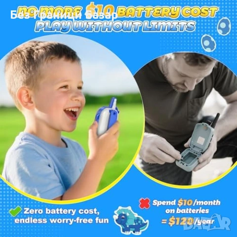 Нови Презареждаеми детски уоки-токита Еднорог 3-8г Ясен звук до 300м, снимка 5 - Образователни игри - 53682159