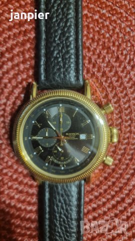 Мъжки масивен часовник Madison  Chronograph. Чисто нов!!!, снимка 6 - Луксозни - 41968554