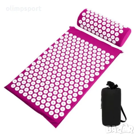 Комплект масажна постелка с възглавница за акупресура MAX. , снимка 2 - Масажори - 49980307