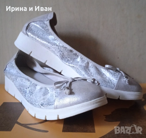 Дамски сребристи обувки , снимка 2 - Дамски елегантни обувки - 53125162