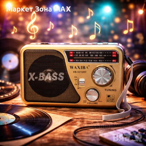 Ретро радио WAXIBA XB-521с USB, MP3 и акумулатор