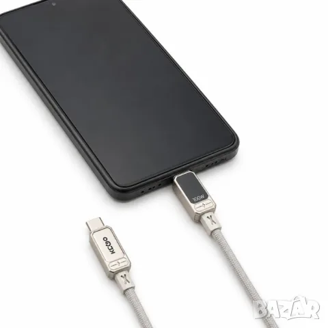 Кабел USB-C към USB-C с LED дисплей до 100W, снимка 2 - Аксесоари и консумативи - 55862947
