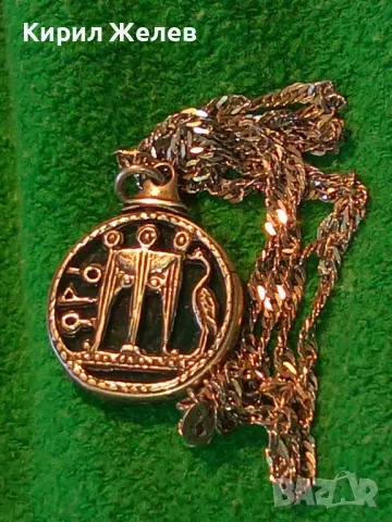 ИТАЛИАНСКИ ДАМСКИ МЕДАЛЬОН от СРЕБРО и СТЪКЛЕНА ПАСТА Paste Vitree Със СРЕБЪРНА 925 ВЕРИЖКА 25868, снимка 17 - Колиета, медальони, синджири - 49913225