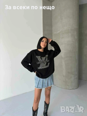 Louis Vuitton Дамска Ватирана Блуза С Дълъг Ръкав Луис Витон - Налични Различни Цветове Код I_85, снимка 4 - Блузи с дълъг ръкав и пуловери - 52107420