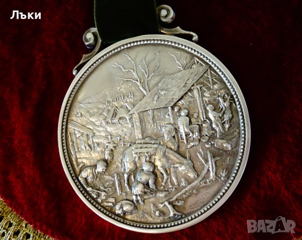 Плакет,пано от калай Зима на SkS. , снимка 3 - Антикварни и старинни предмети - 39051091