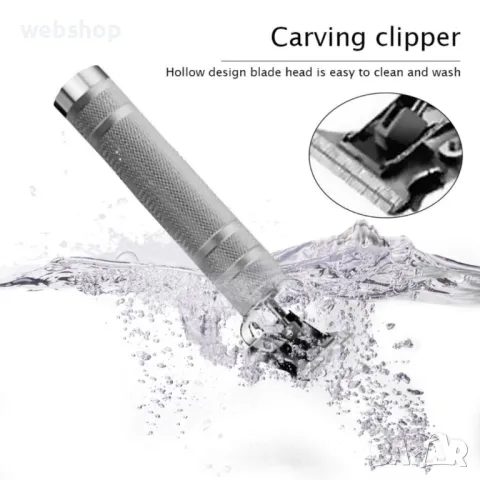 Тример за коса и брада Kemei KM-1974B, 5W, 1200 mAh, Сребрист, снимка 4 - Машинки за подстригване - 49737222