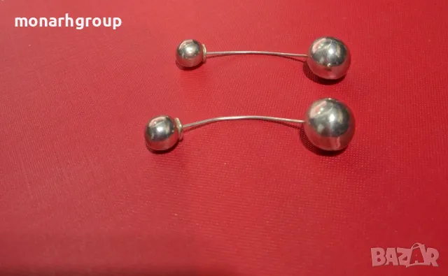 Сребърни обеци, снимка 4 - Обеци - 49566387