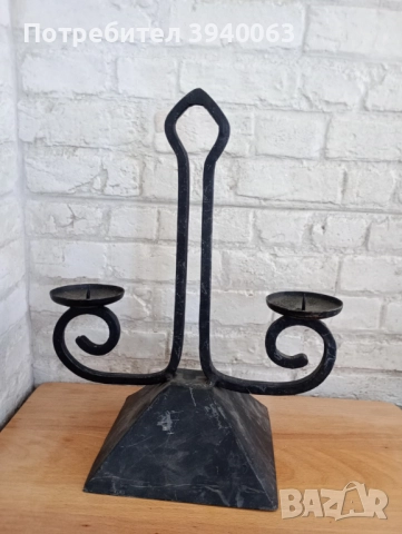 Стар свещник от ковано желязо колекция, снимка 6 - Декорация за дома - 50646667