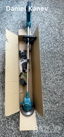 Немски Акумулаторен Тример Stahl Mayer за Трева с Два Броя Батерия и Зарядно