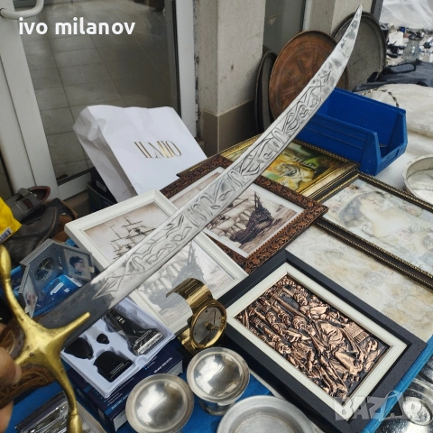 ръчно изработен меч от седеф и мед, снимка 3 - Антикварни и старинни предмети - 53053105