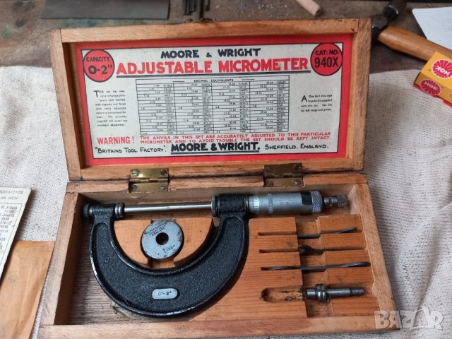 Регулируем  Англииски  Микрометър  MOORE & WRIGHT