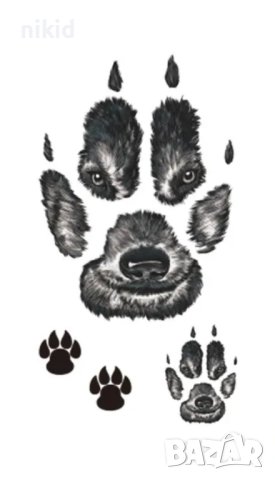 Животинска лапа лапи временна татуировка татос татус Tattoo