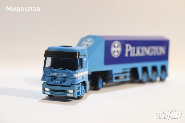 AMW H0 1/87 MERCEDES ACTROS КАМИОН МОДЕЛ ТРАНСПОРТ НА СТЪКЛО, снимка 2 - Колекции - 46582332