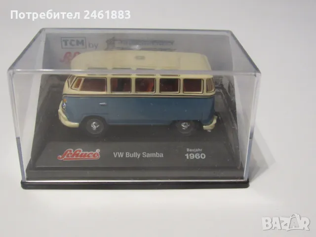 1/72 TCM by Schuco, Volkswagen, VW Bully Samba, 1960 метална количка