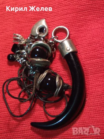 ЕФЕКТНА ПОСРЕБРЕНА ХЕНД - МЕЙД ОГЪРЛИЦА ФЕШЪН АРТ КОЛИЕ 47354, снимка 8 - Колиета, медальони, синджири - 47219593