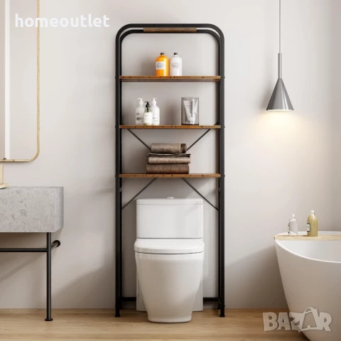 ПРОМОЦИЯ Висок стелаж за съхранение, подходящ за баня, тоалетна и перално помещение  10CZLDSF12TW, снимка 7 - Етажерки - 50939379