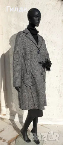 Faber палто 100% вълна L / XL, снимка 4 - Палта, манта - 47413892