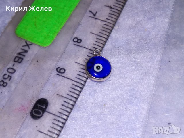 ОКОТО на НАЗАР Стара МИНИАТЮРНА СРЕБЪРНА ВИСУЛКА с ВЦЕТНО ВЕНЕЦИАНСКО СТЪКЛО РЪЧНА ФИНА РАБОТА 28542, снимка 7 - Антикварни и старинни предмети - 41336902