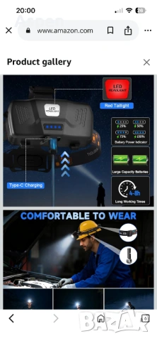 Мощен LED челник - ЧИСТО НОВ, снимка 13 - Къмпинг осветление - 53864967