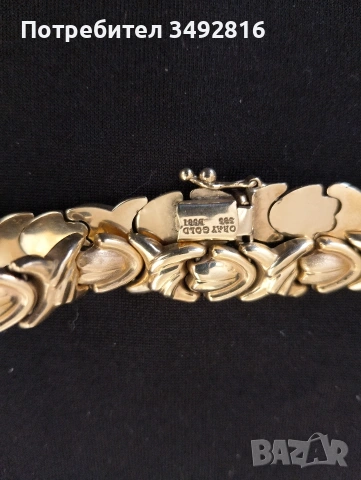 Красива златна гривна, снимка 3 - Гривни - 53537507