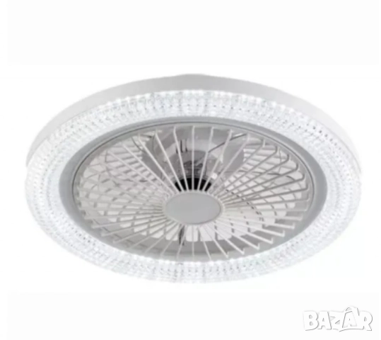 2в1 Smart LED RGB Лампа Вентилатор за таван с дистанционно управление, снимка 8 - Лед осветление - 52125723