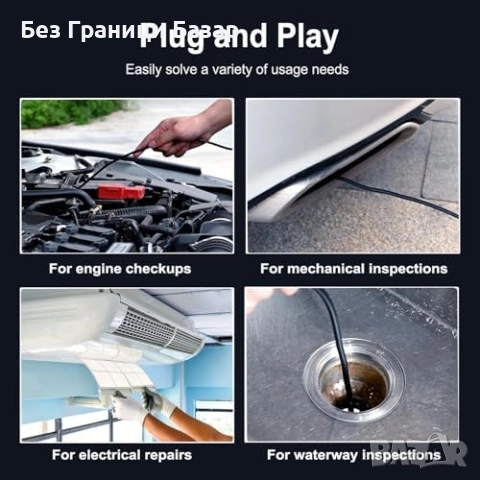 Нова Инспекционна камера 1080p с двоен обектив, IP67, 5 м сонда Бороскоп Ендоскоп Инспекция, снимка 5 - Други стоки за дома - 52497843