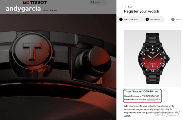 TISSOT SEASTAR 1000 QUARTZ 40mm T120.410.33.421.00 чисто нов часовник с кутия 100% оригинален, снимка 6 - Мъжки - 51496687